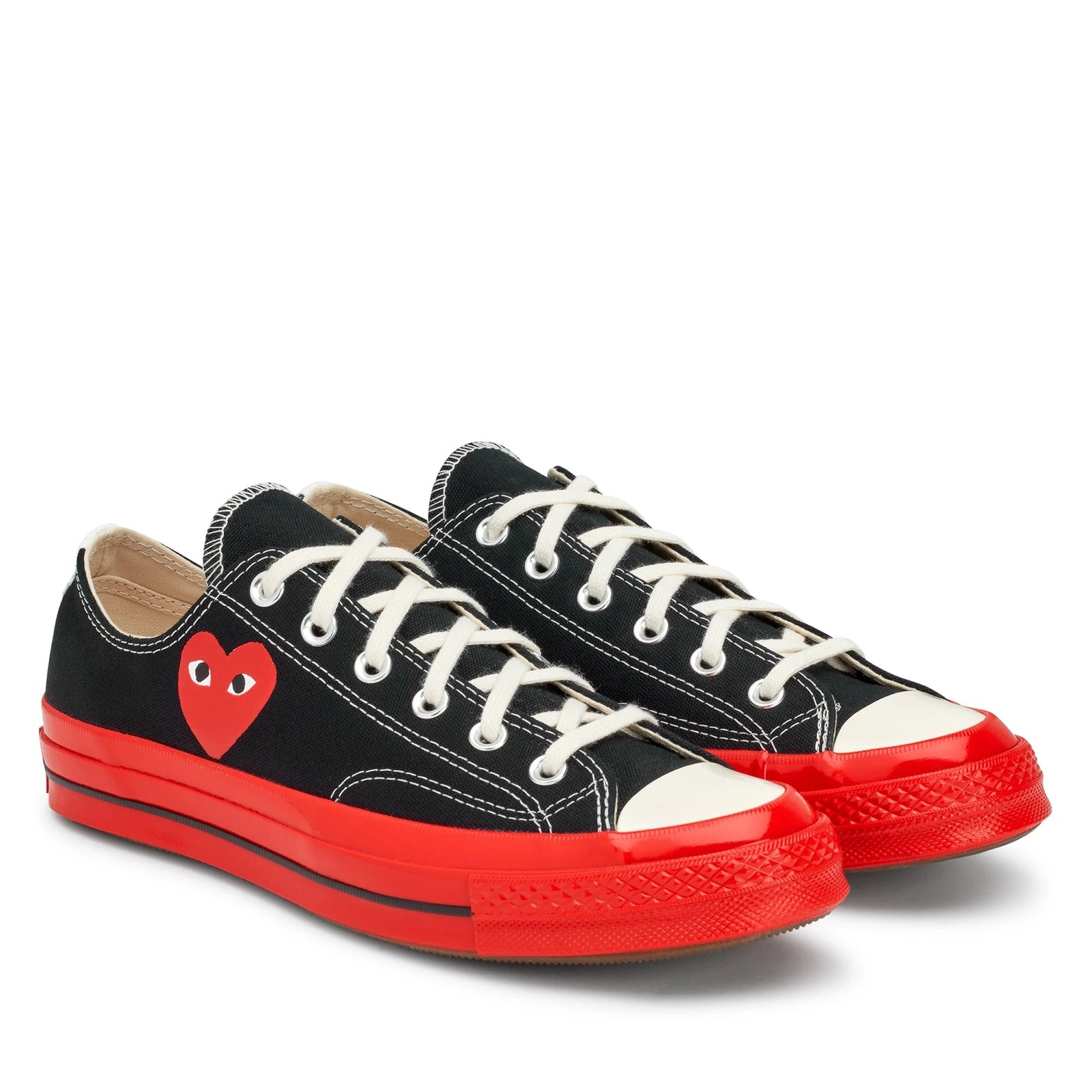 CONVERSE X COMME DES GARCONS PLAY Red Sole Low Top – Black AZ-K123-001-1
