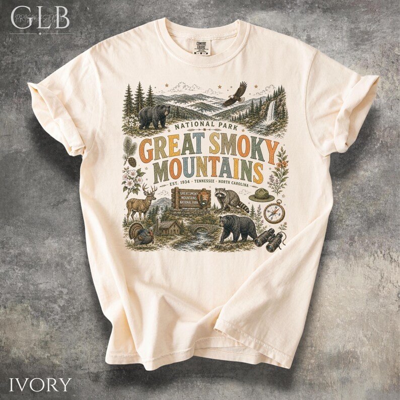 Smoky Mountains Comfort Tee Nature Landscape Outdoor Scenic