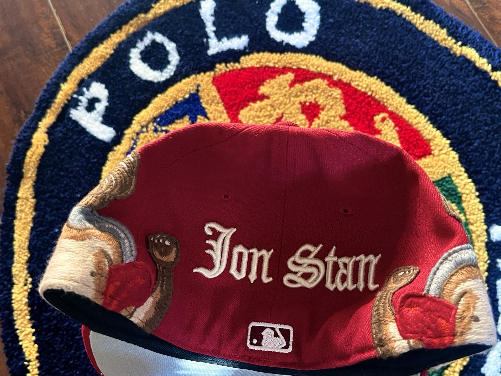 Los Angeles Dodgers Jon Stan Fitted Baseball Hat Burgundy Maroon 7 5/8 LA