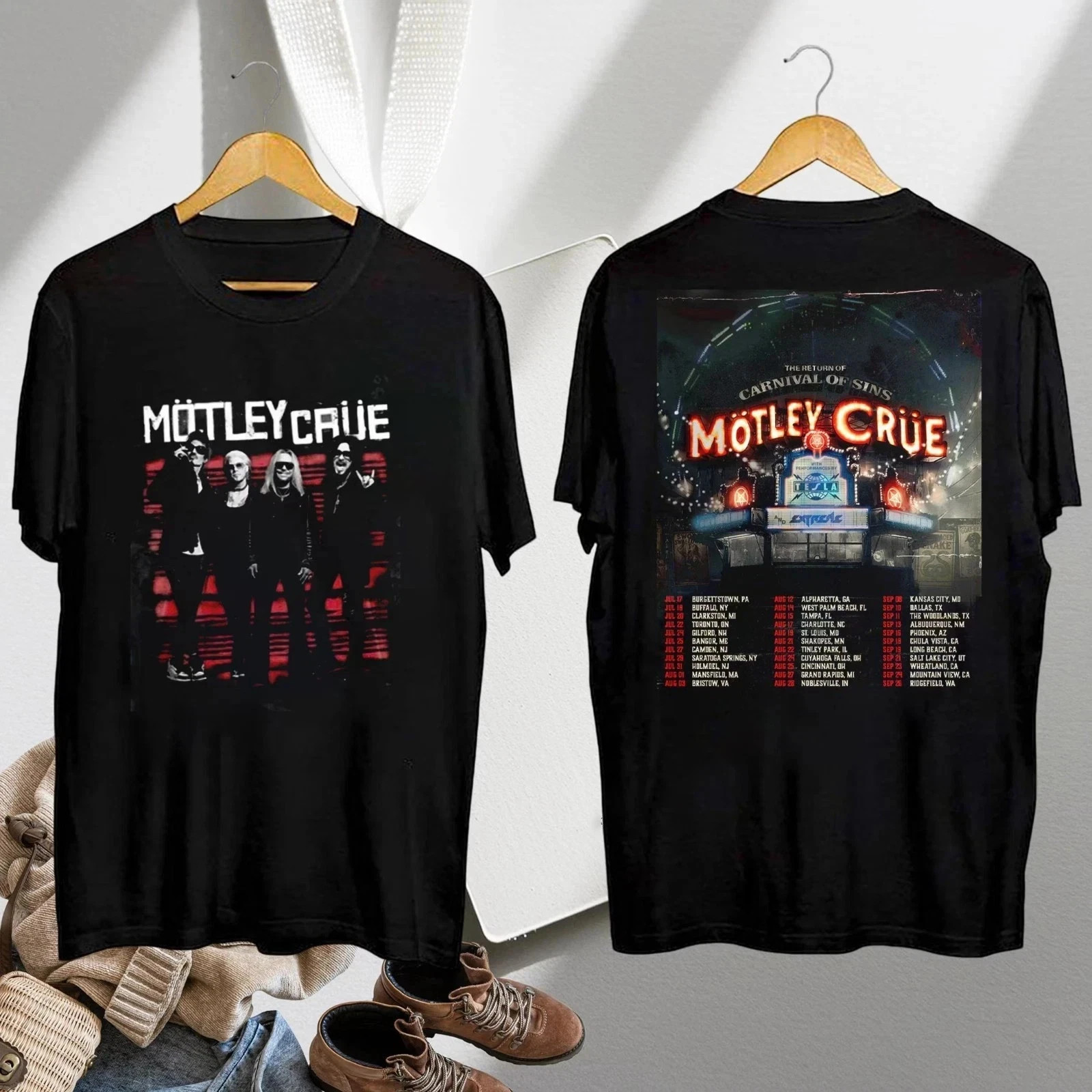 Mötley Crüe Carnival Of Sins Tour 2026 Graphic T Shirt S-5XL