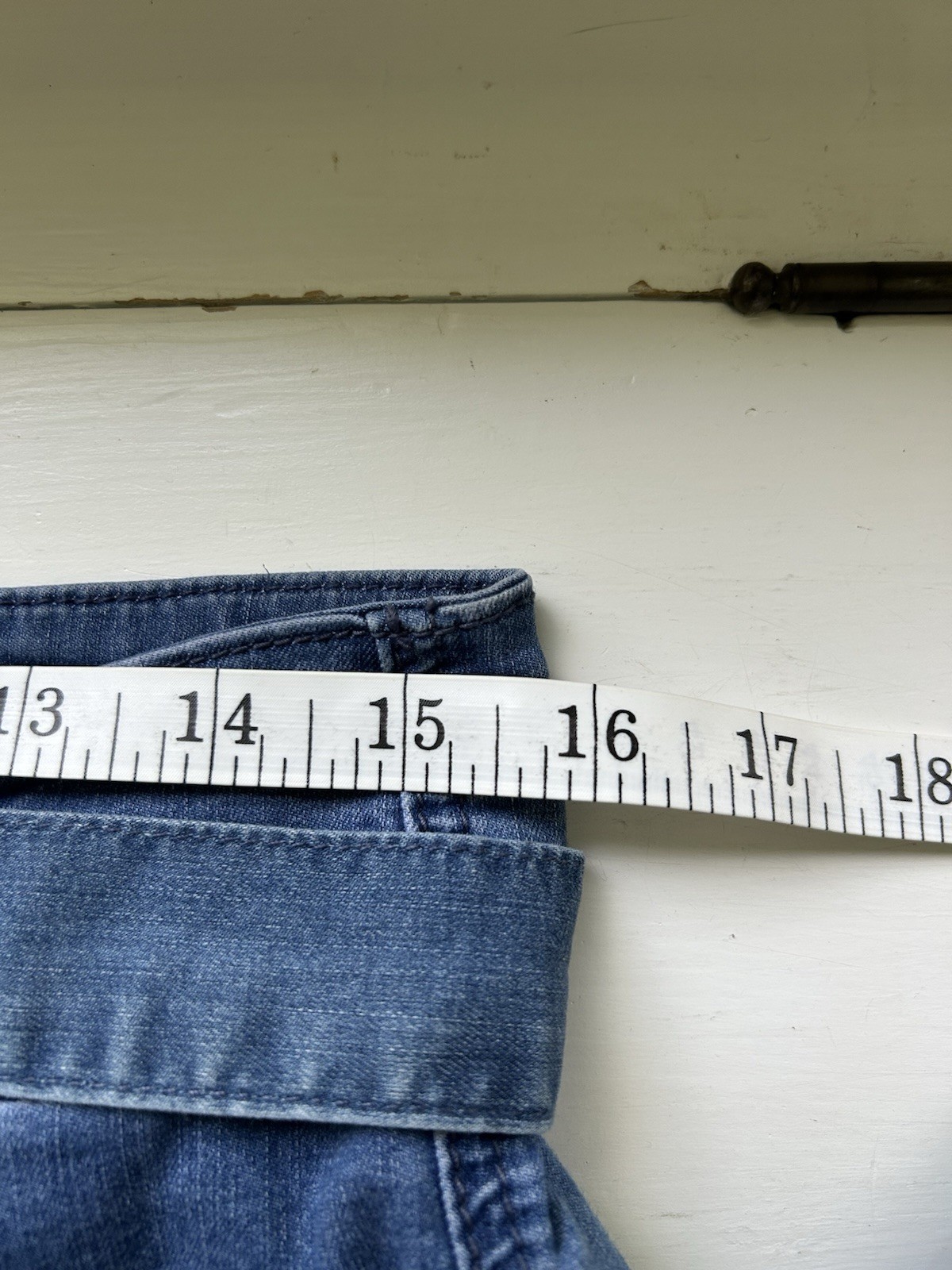 Sanctuary Denim Women’s Blue Wide-Leg Denim Pants Tie Waist Pockets M Cropped
