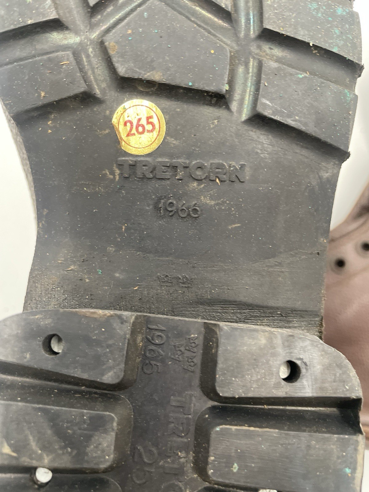 Vintage Tretorn 1966 Military Swedish Army Combat Boots Rubber Size US 9-9.5