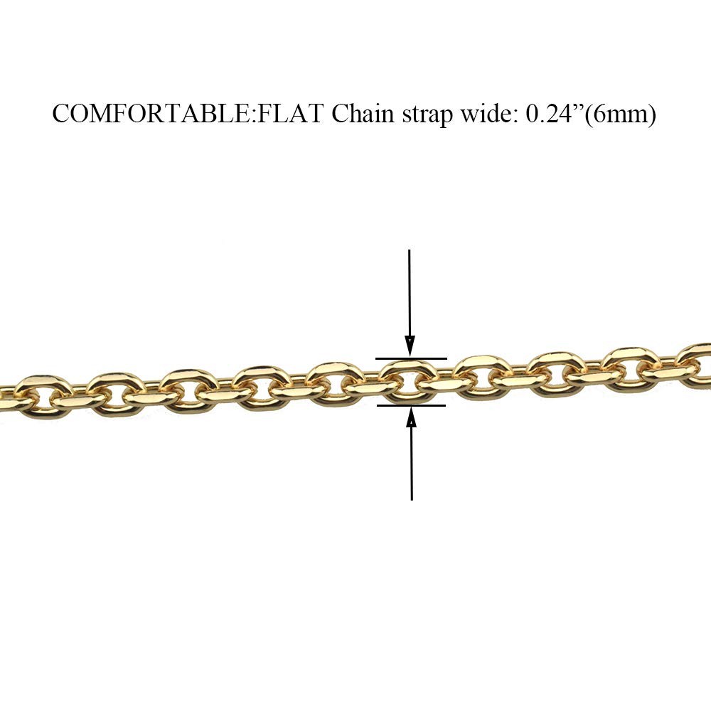 Mini Pochette Purse Chain Strap Thin Wide 6mm for LV Length 51.2 inches Thick…
