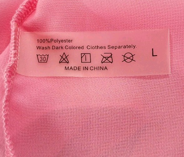 Sheer Transparent Chiffon Cover-Up Blouse Collared Button Front Shirt SzL Pink