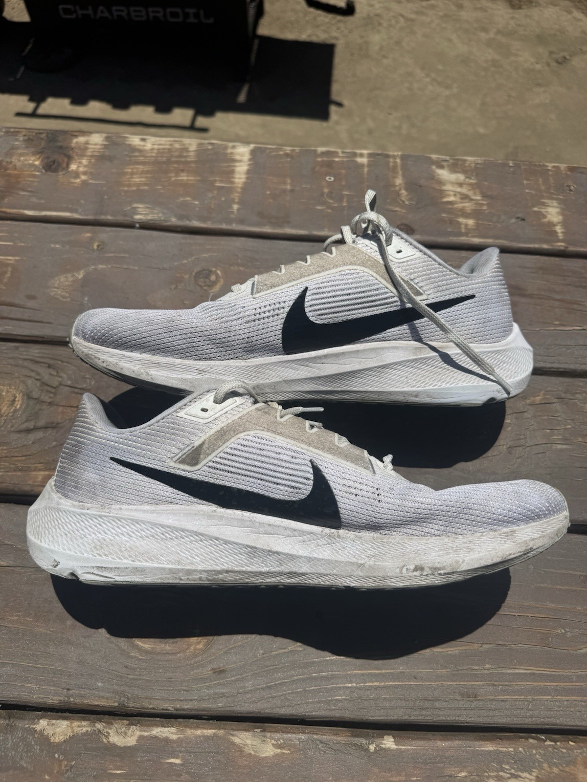 Nike Pegasus 40 White Silver Tan Size 14 Men’s Running Shoes Sneakers Kicks