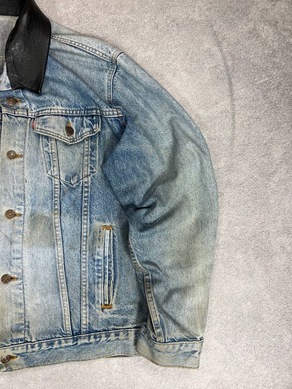 VTG Japanese Streetwear Y2K Style Washed Levis Jeans Zip Jacket 90s