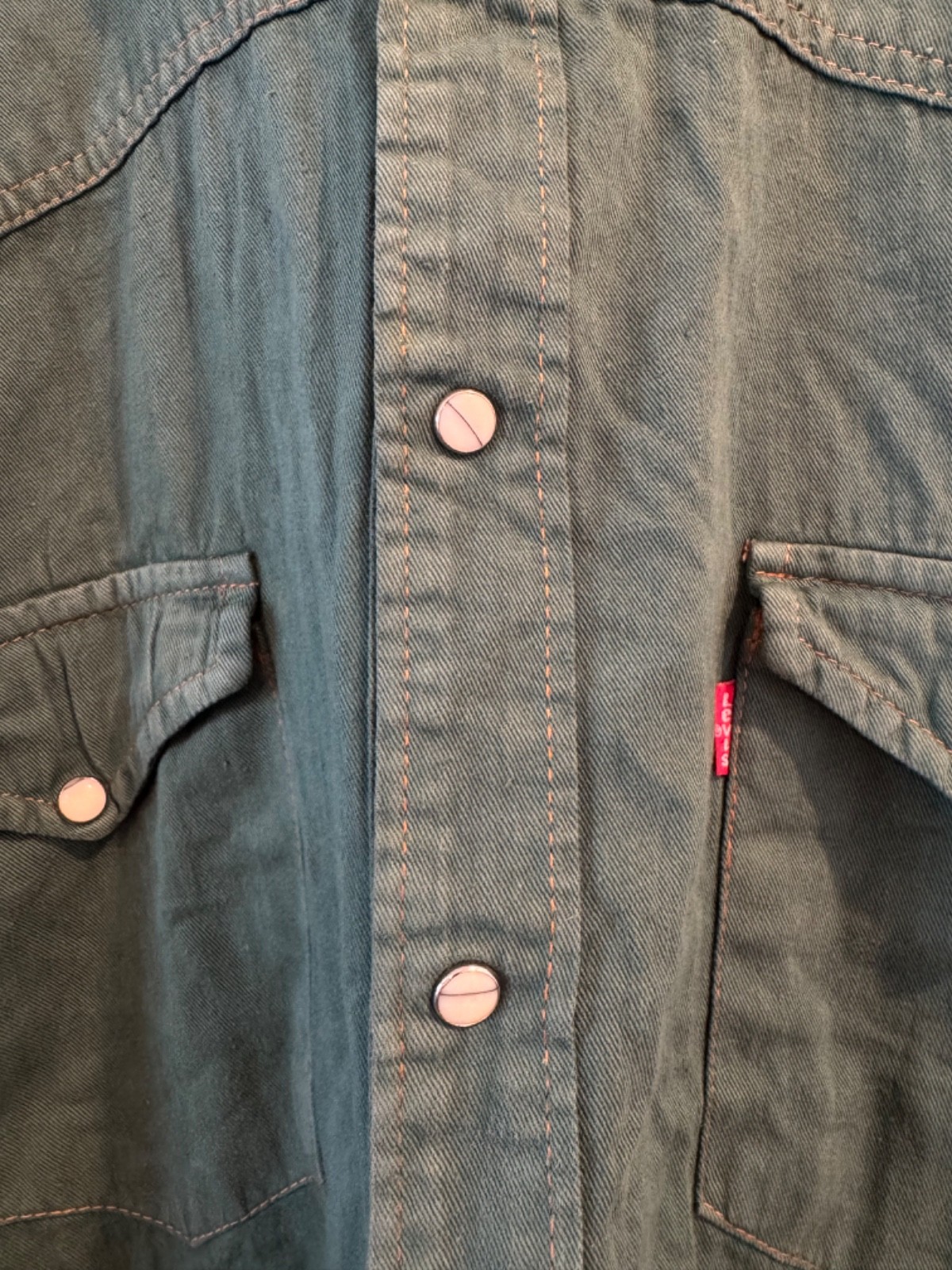 Vintage Levi’s Denim Pearl Snap Button Western Work Shirt