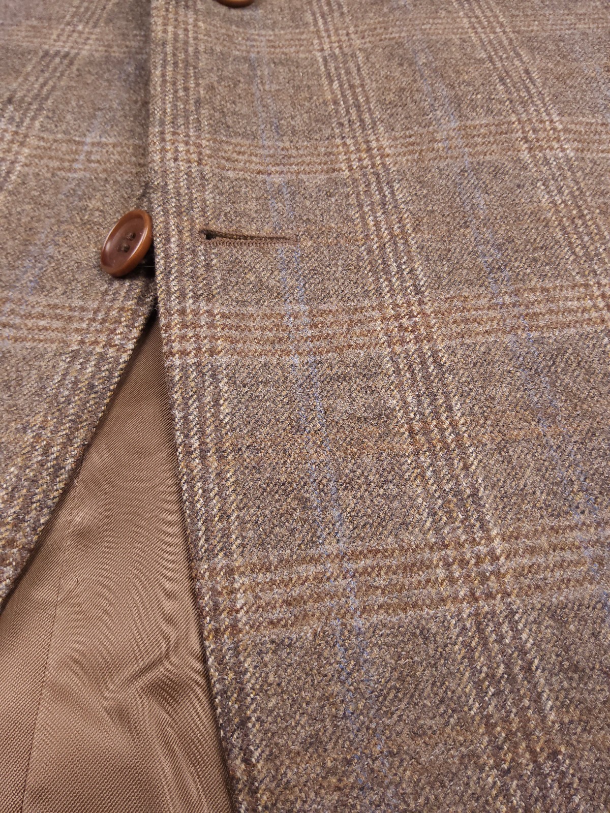 Canali brown plaid wool blazer 46R US / 56R IT