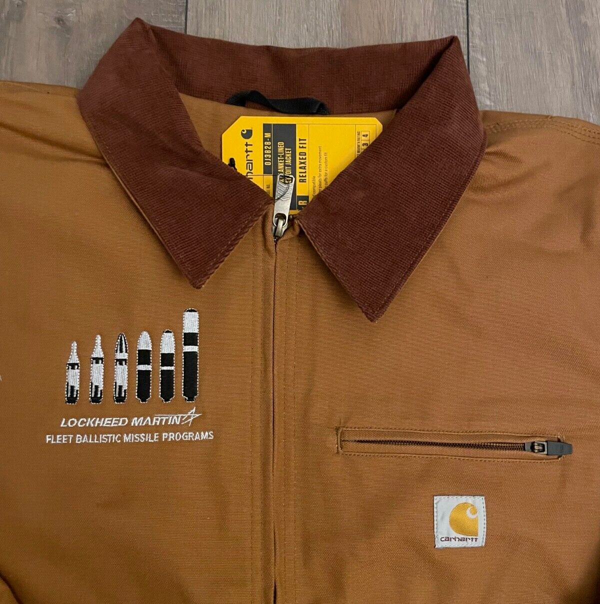 Lockheed Martin ICBM Decal Carhartt Duck Detroit Jacket (ALL SIZES AVAILABLE✅)