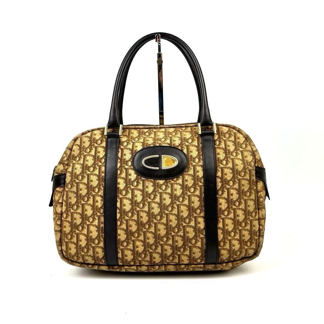 Christian Dior Bag Condition Dior Handbag Trotter Brown Canvas Leather