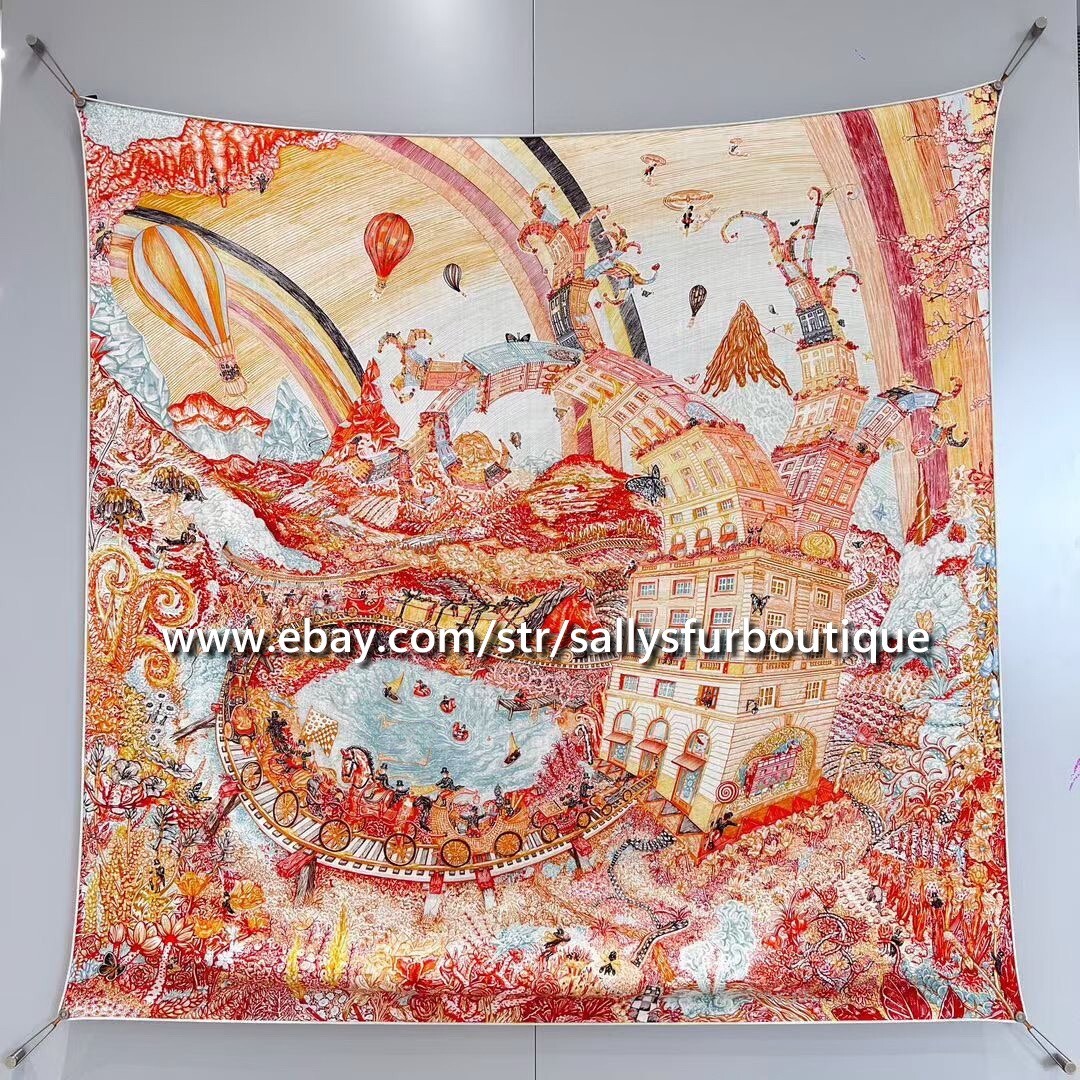 Boutique 80% Cashmere 20% Silk Wrap Scarf Rainbow Print Square Shawl 53″