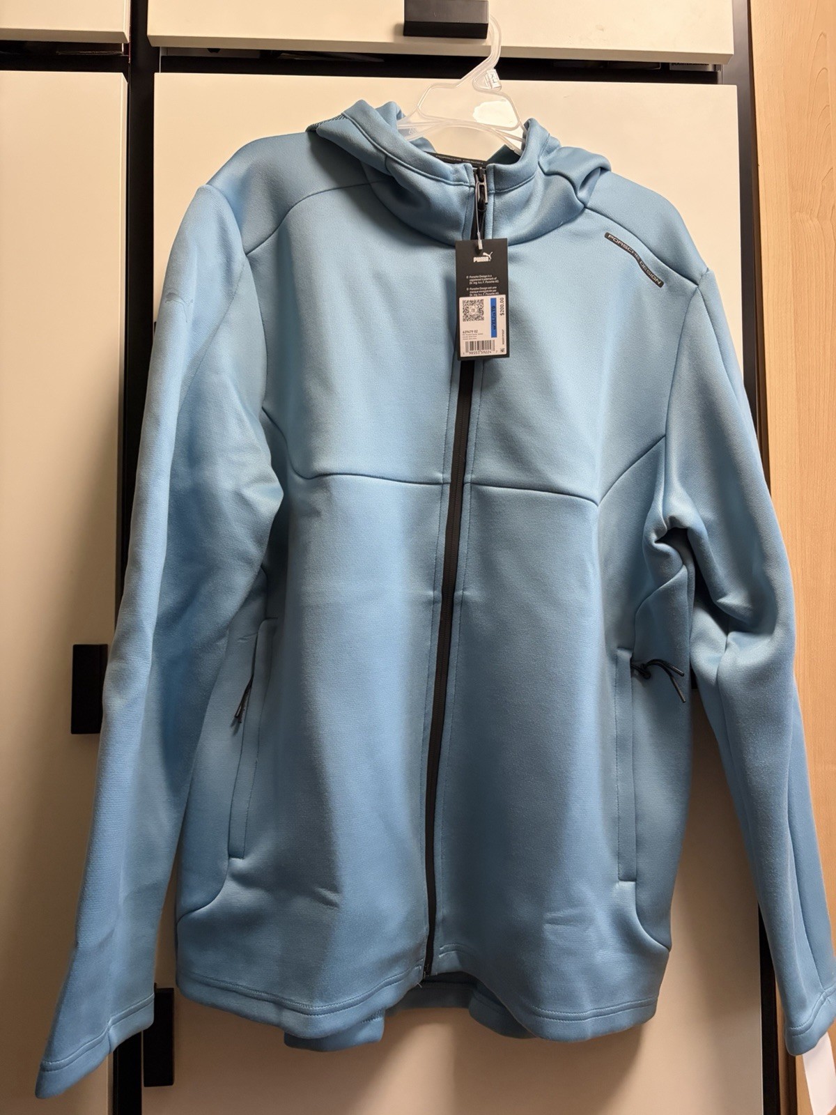 PUMA Porsche Design Full Zip Hooded Light Blue Men XL luxury Jacket X-Large NWT