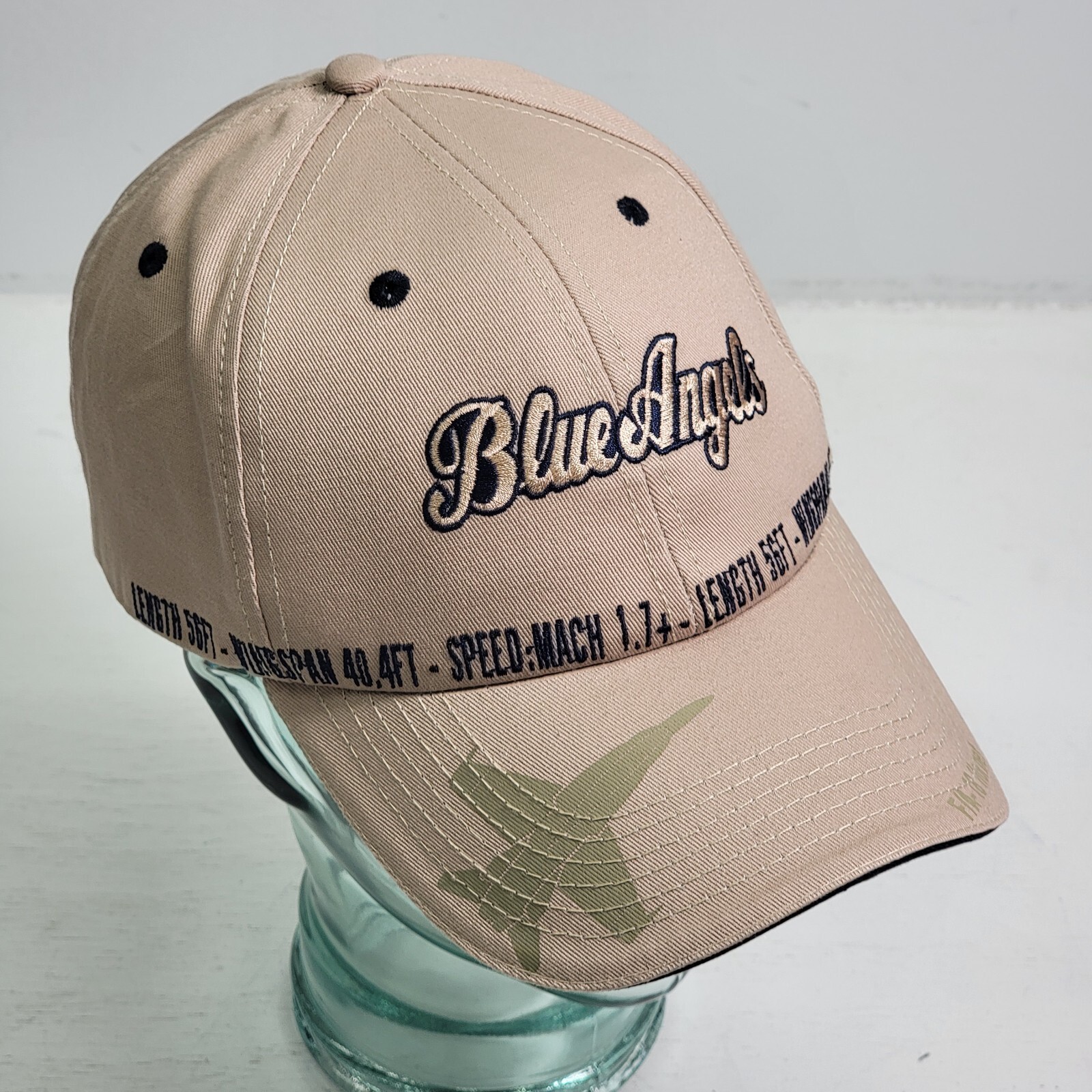 Blue Angels Hat Men One Size Plane F18 Hornet USA Flag Spec Mach Adjust Core Cap