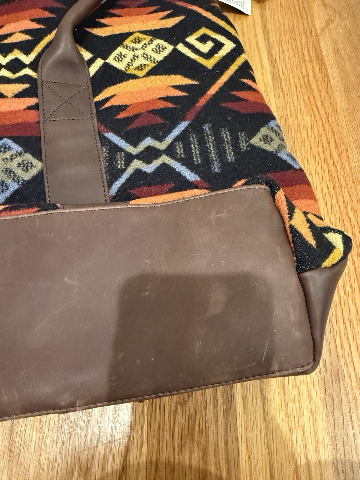 Pendleton Overnight Weekender Leather Tote Bag