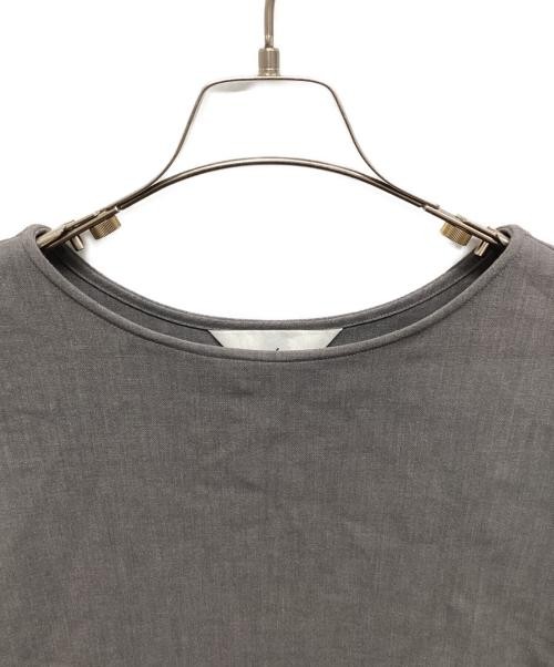 SOEJU Wool-Like Short Sleeve Cocoon Top Gray S Ladies Office Casual