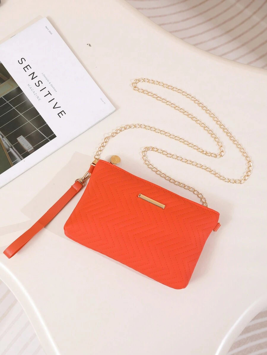 Small Square Bag Women PU Leather Crossbody Chain Purse Casual Shoulder Mini