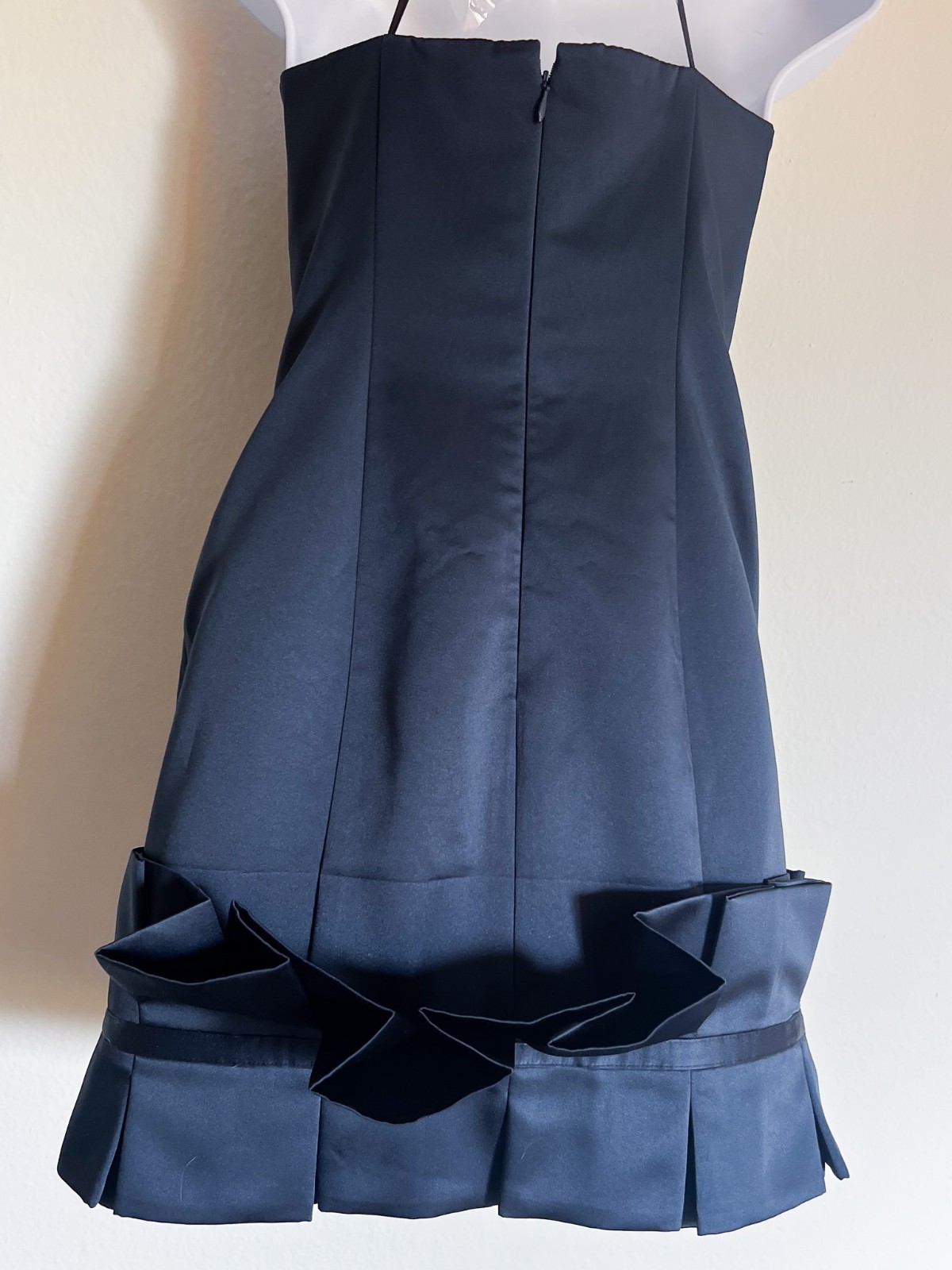 Vintage ABS Collection by Allen Schwartz Navy Blue Strapless Cocktail Dress Sz 2