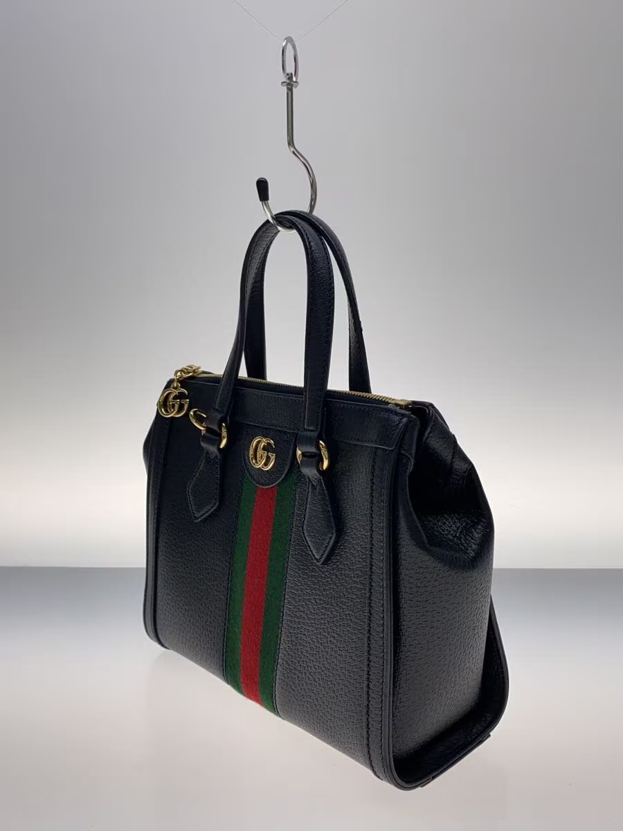 GUCCI Ophidia GG Handbag Leather BLK 547551