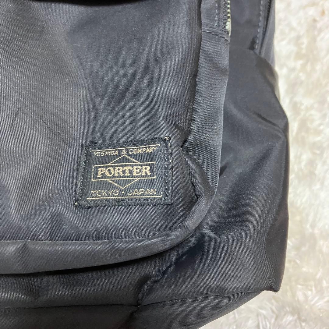 Porter L-Fine Ils Rucksack Backpack Nylon Polyester Black Red Used