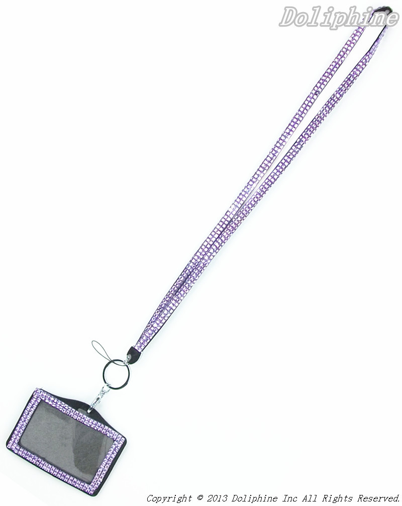 Bulk Wholesale Multi-Color Bling Rhinestone LANYARD & Horizontal ID Badge Holder