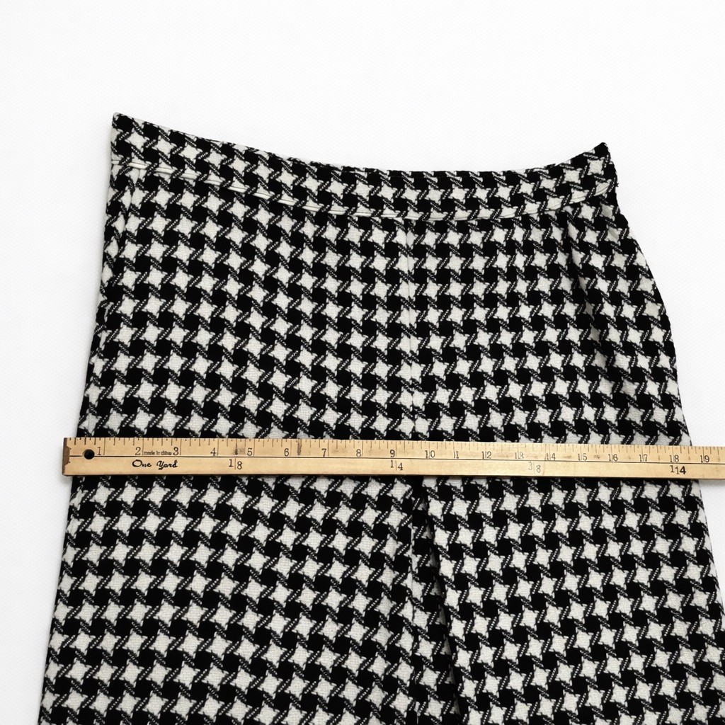 Vintage 1973 Houndstooth Maxi Skirt 38” Length Union Made Special Order TD Belk