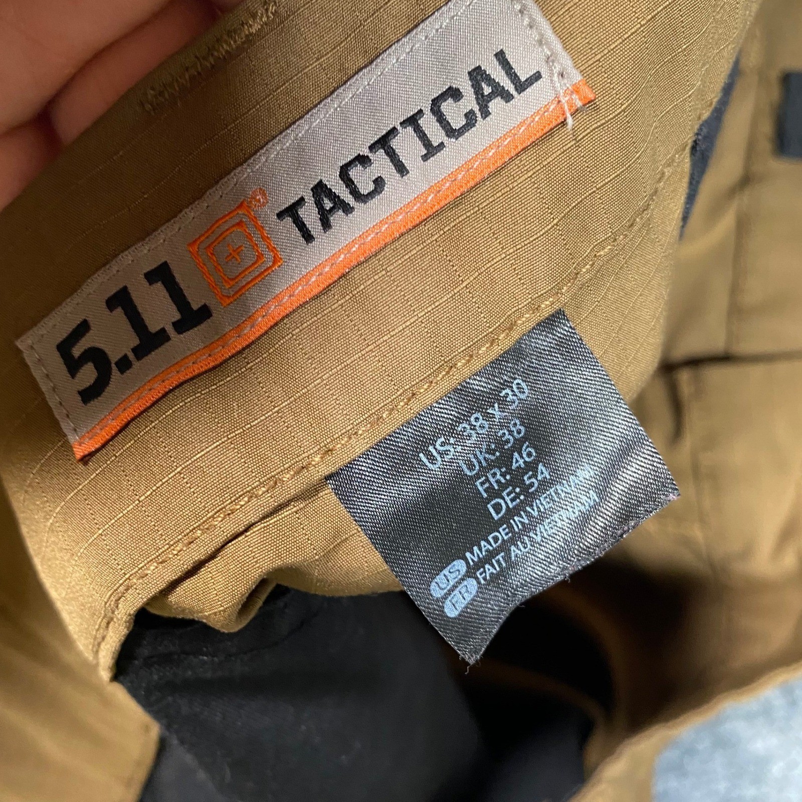 5.11 Tactical Fast-Tac Urban Pants Mens 38×30 Battle Brown Ripstop 74461-116