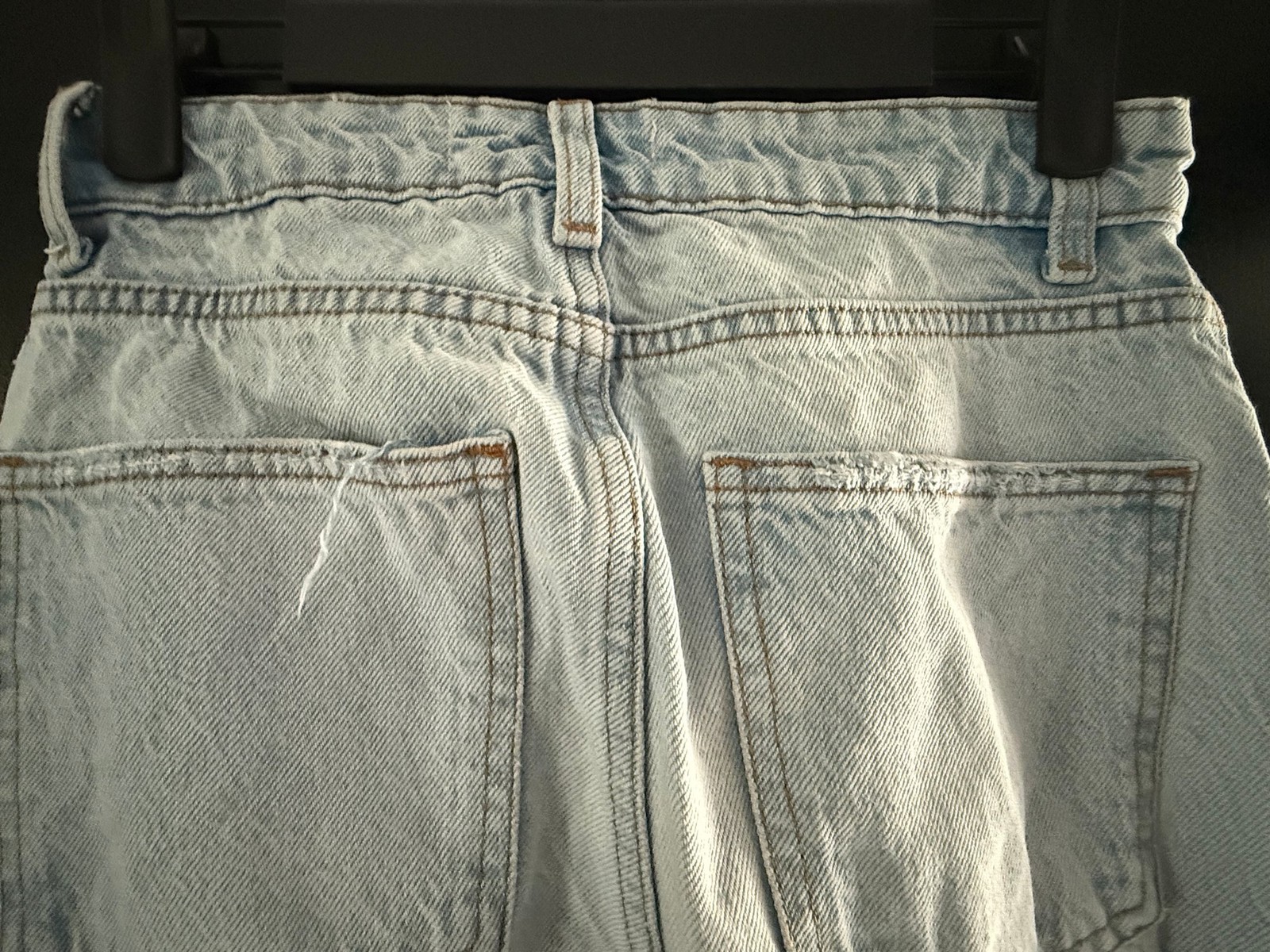 Primark Light Blue Distressed Denim Skinny Jeans UK Size 6 Ripped Grunge
