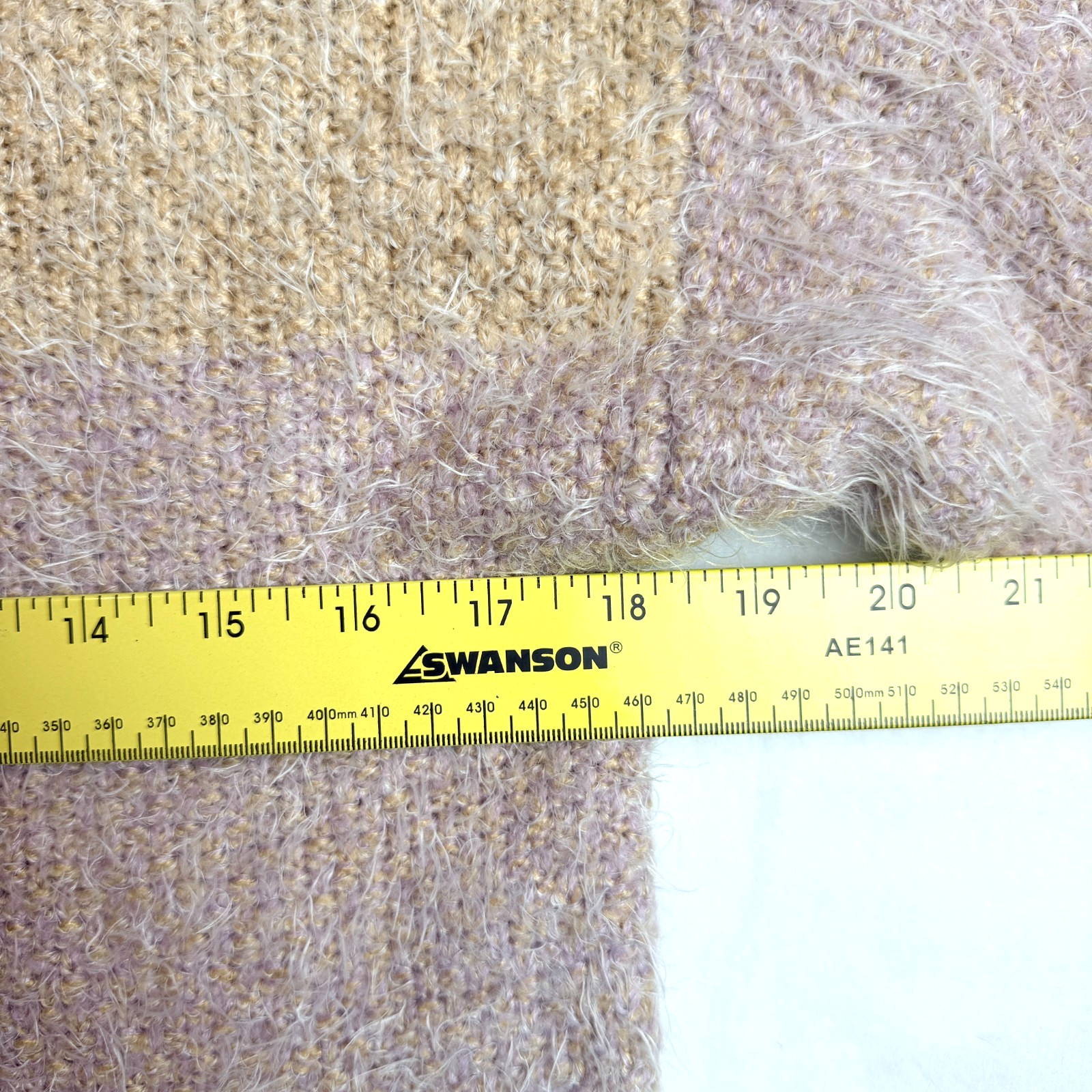 BP Nordstrom Eyelash Knit Colorblock Sweater XS Blush Lavender Mock Neck