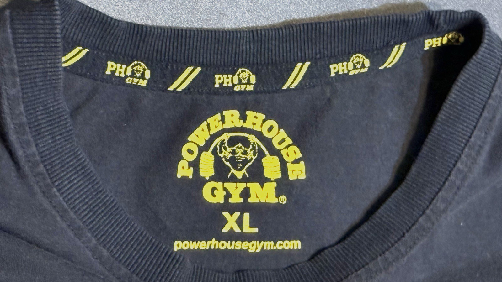 POWERHOUSE GYM Est 1974 Front & Back Bodybuilding Weightlifting Extra Large XL