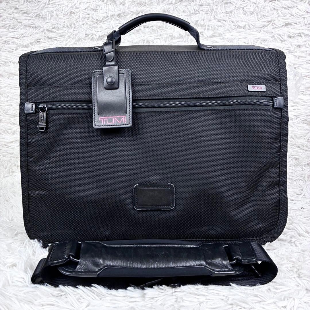 TUMI Alpha T Pass 2Way Business Bag Messenger Briefcase Black Auth