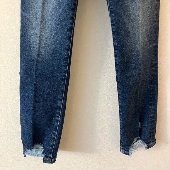 NWT Good Legs Chewed Hem Ankle Straight Leg Jeans Indigo765 Size 25/0