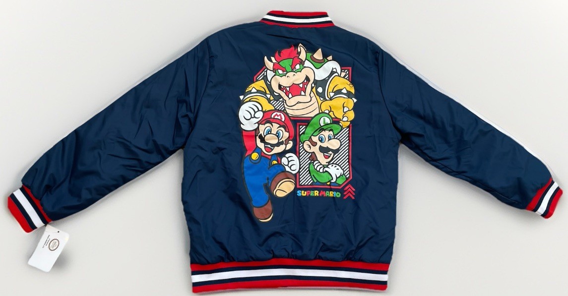 Nintendo Super Mario brother bomber jacket boys size M 8