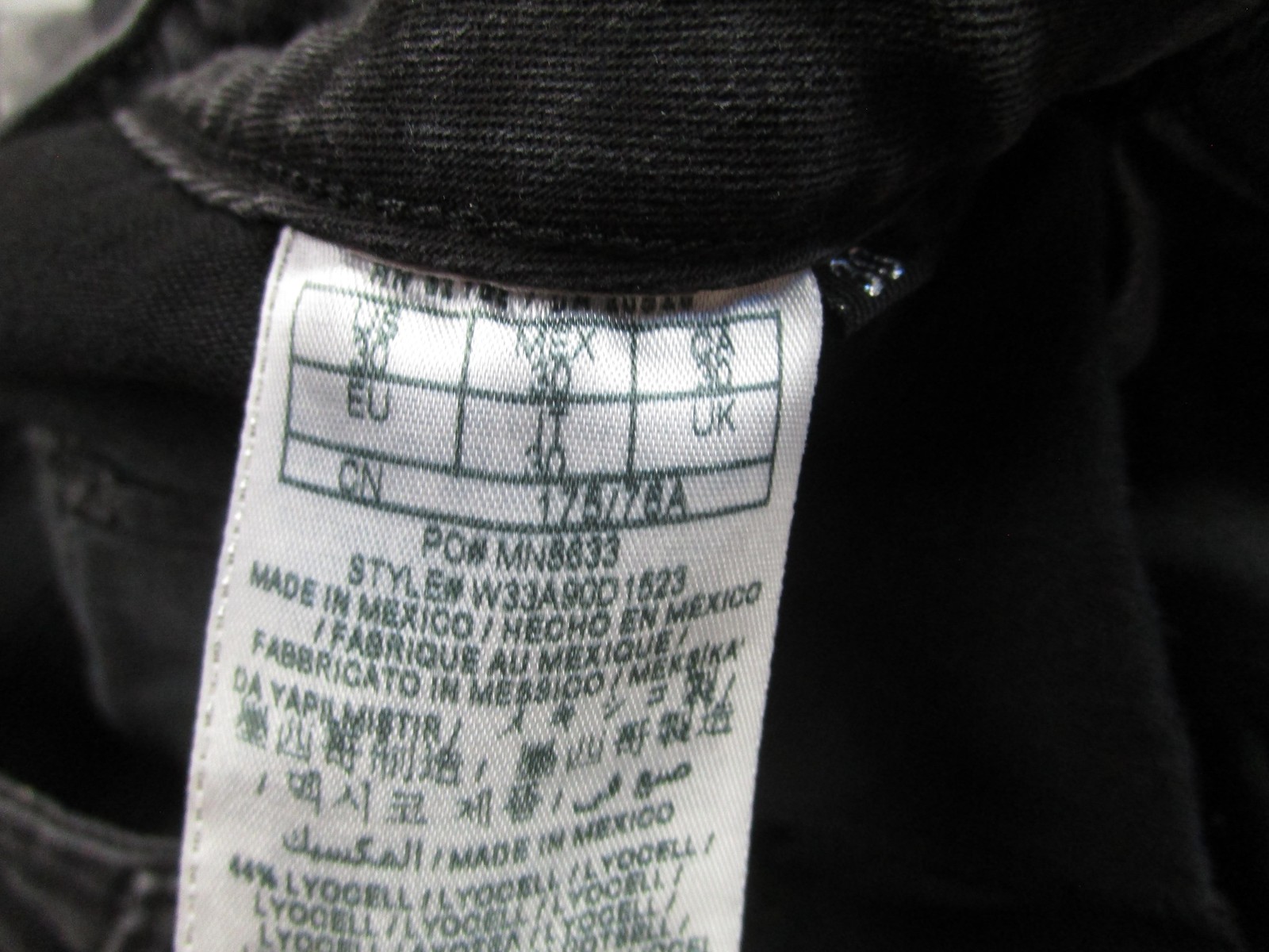 Guess Jeans Mens 30 Black Gray Acid Wash Cargo Skinny Moto Zipper Distressed