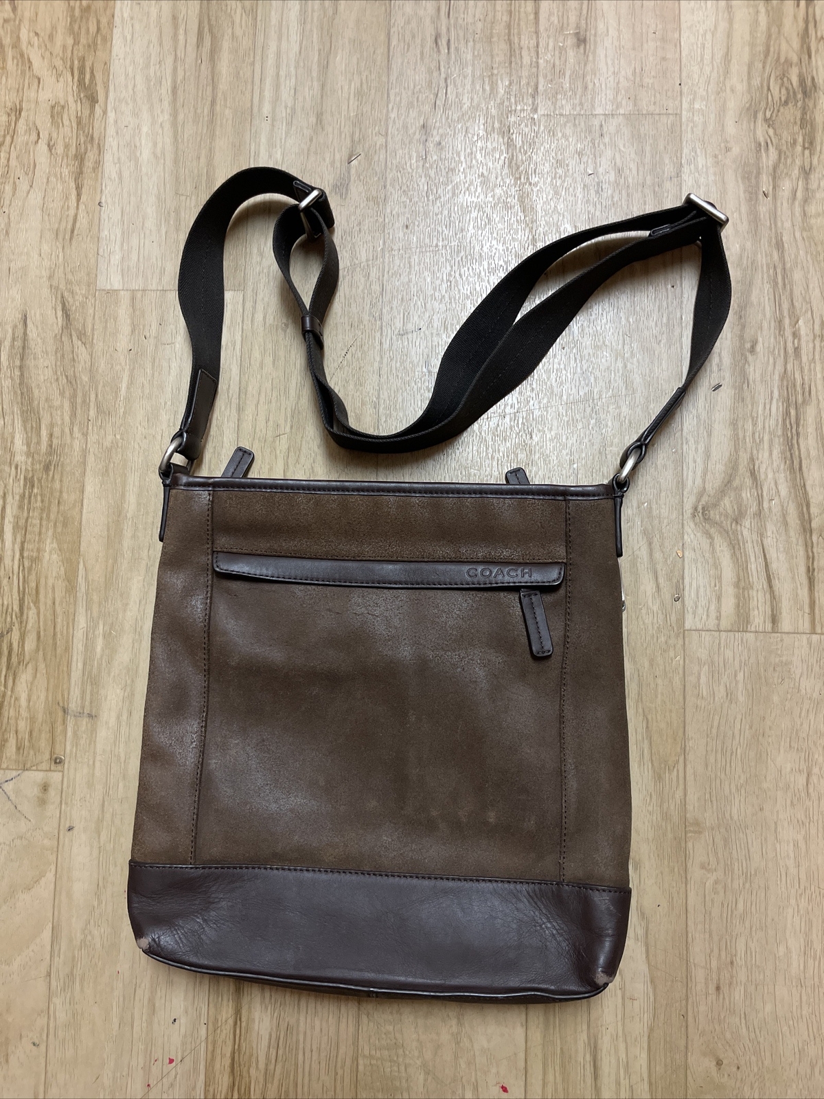 Coach Camden Leather Tech Crossbody Messenger Brown Bag F70920
