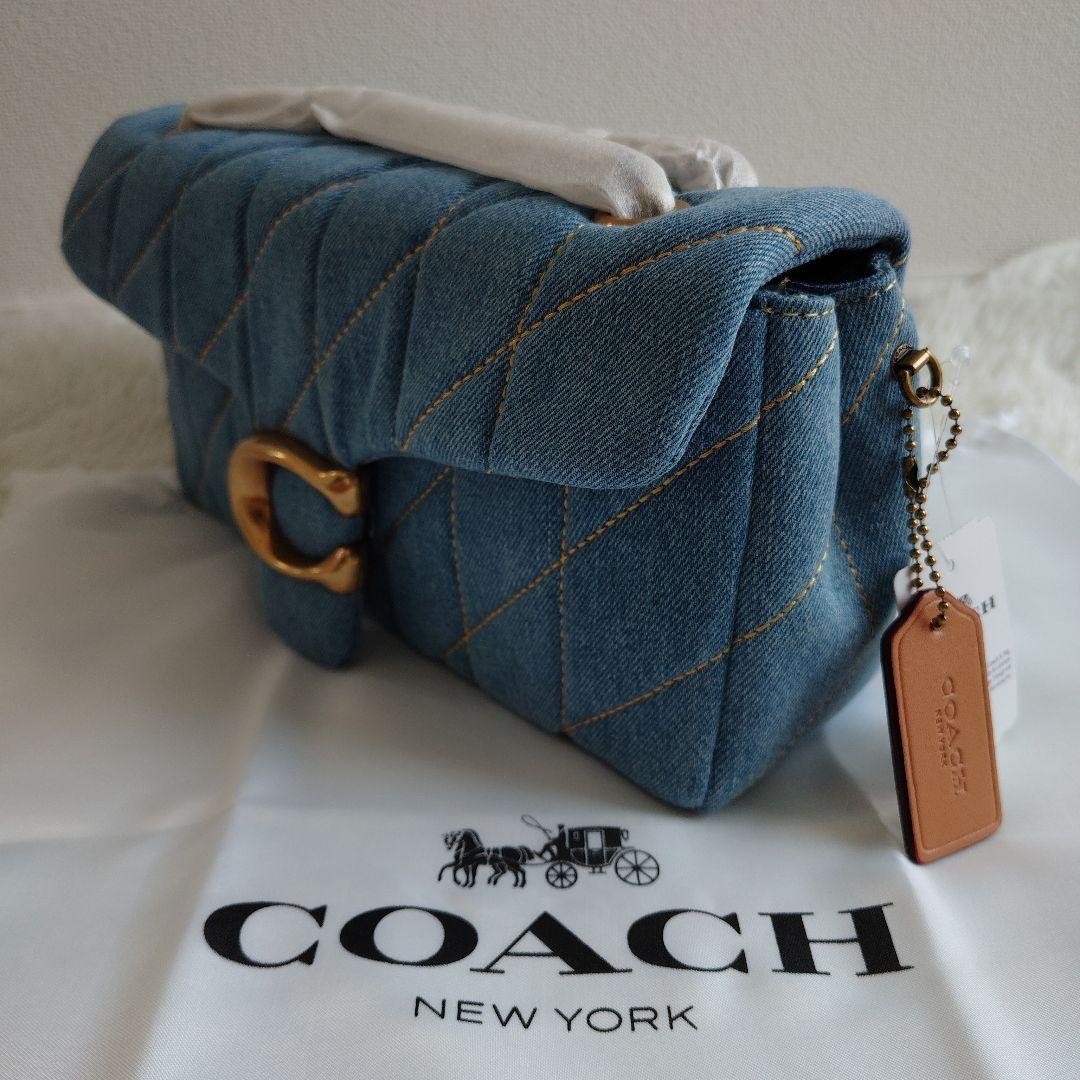 Brand New COACH Denim Quilted 26 Shoulder Bag CR704