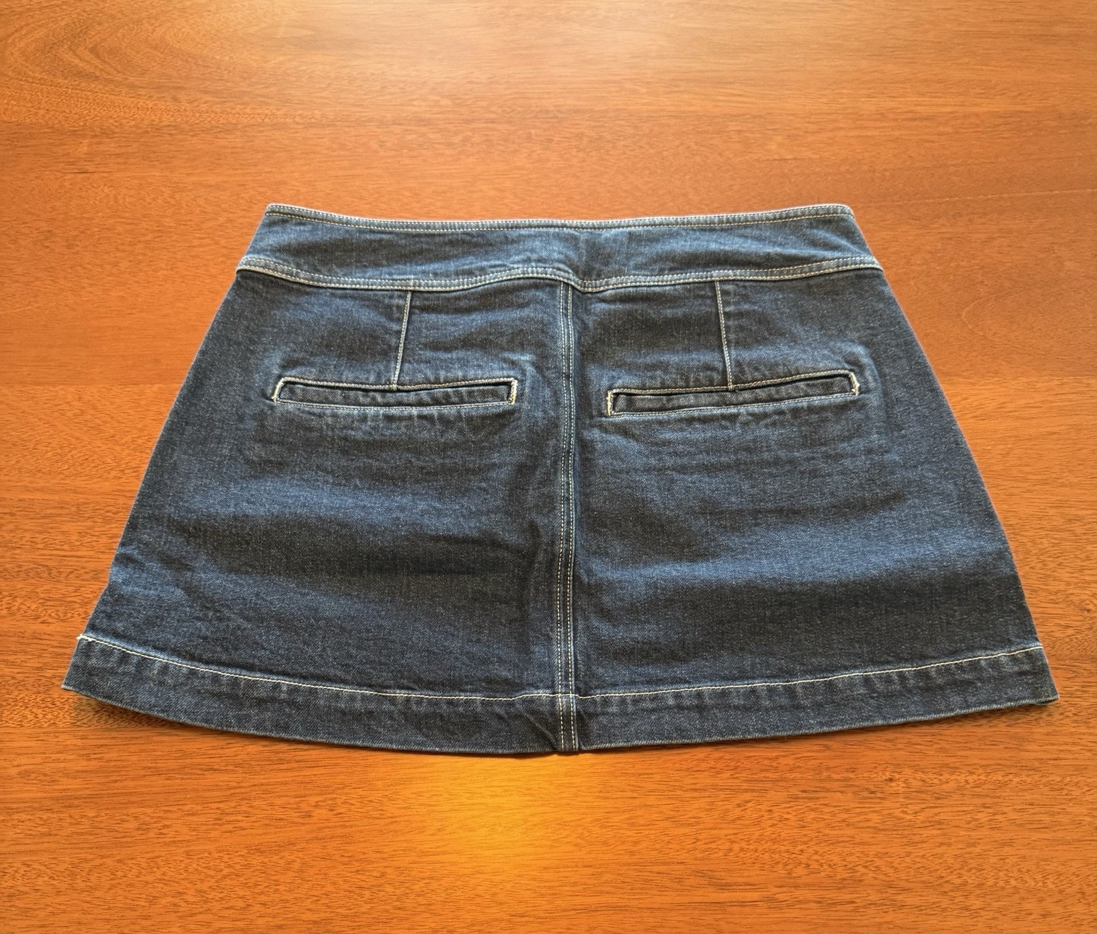 Veronica Beard Bowen Denim Mini Skirt Size 10 Blue Indigo Rinse Dark Wash NWT