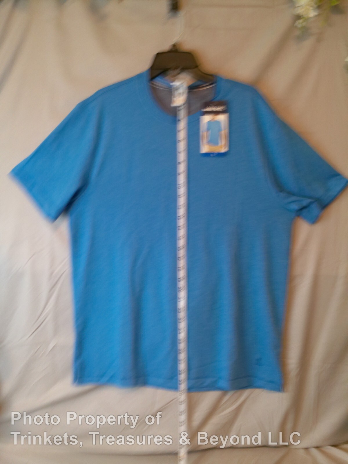 Men’s Lands End Short Sleeve T-Shirt Sky Blue Size L