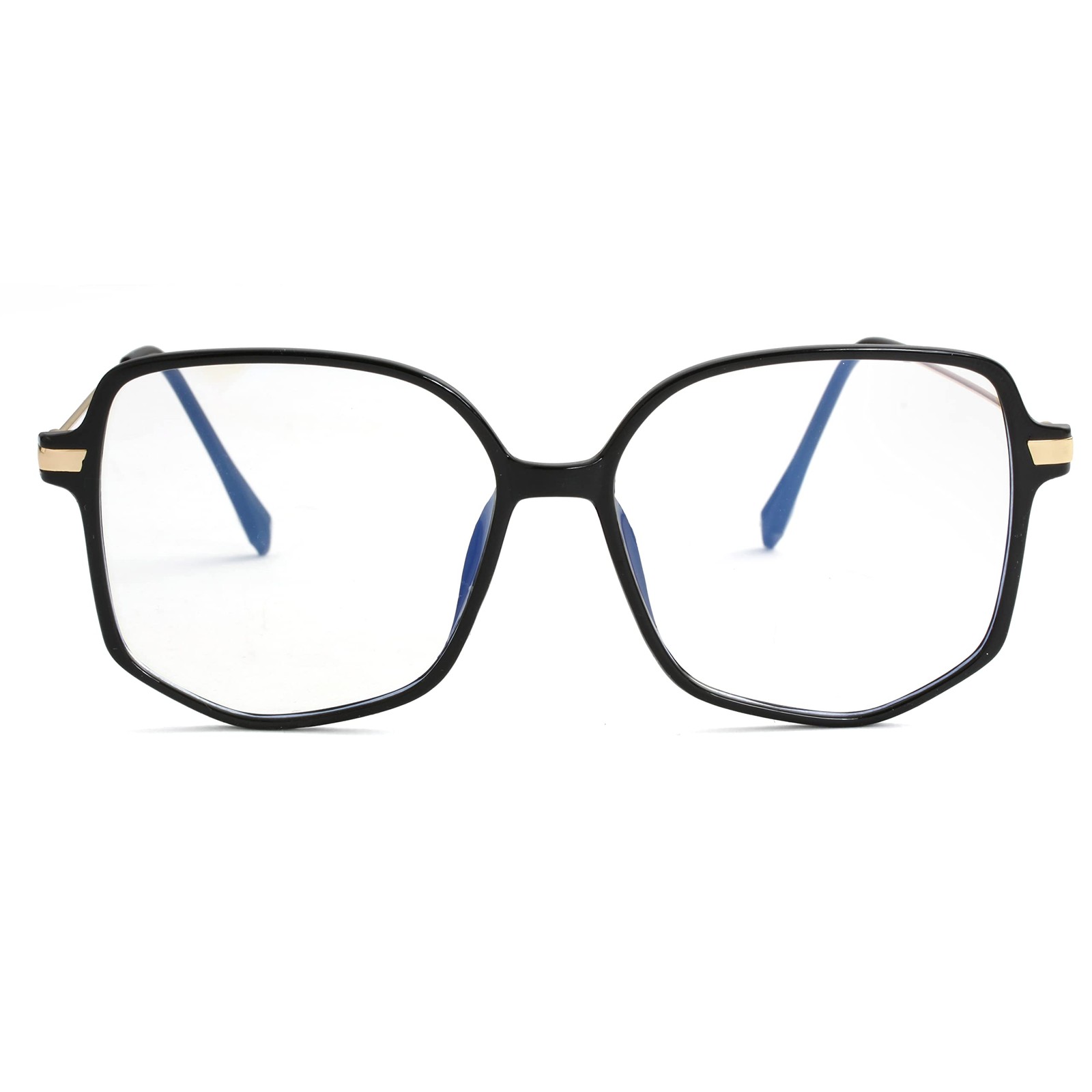 Teumire Oversized Square Blue Light Blocking Glasses for 54-53-140, Black