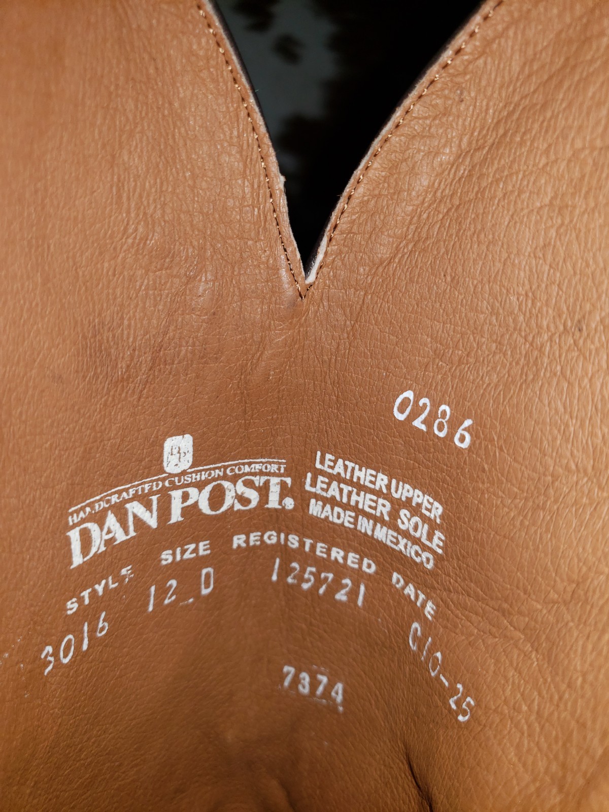 Dan Post Pershing Brass Full Quill Ostrich Western Boots Round Toe Mens Sz 12 D
