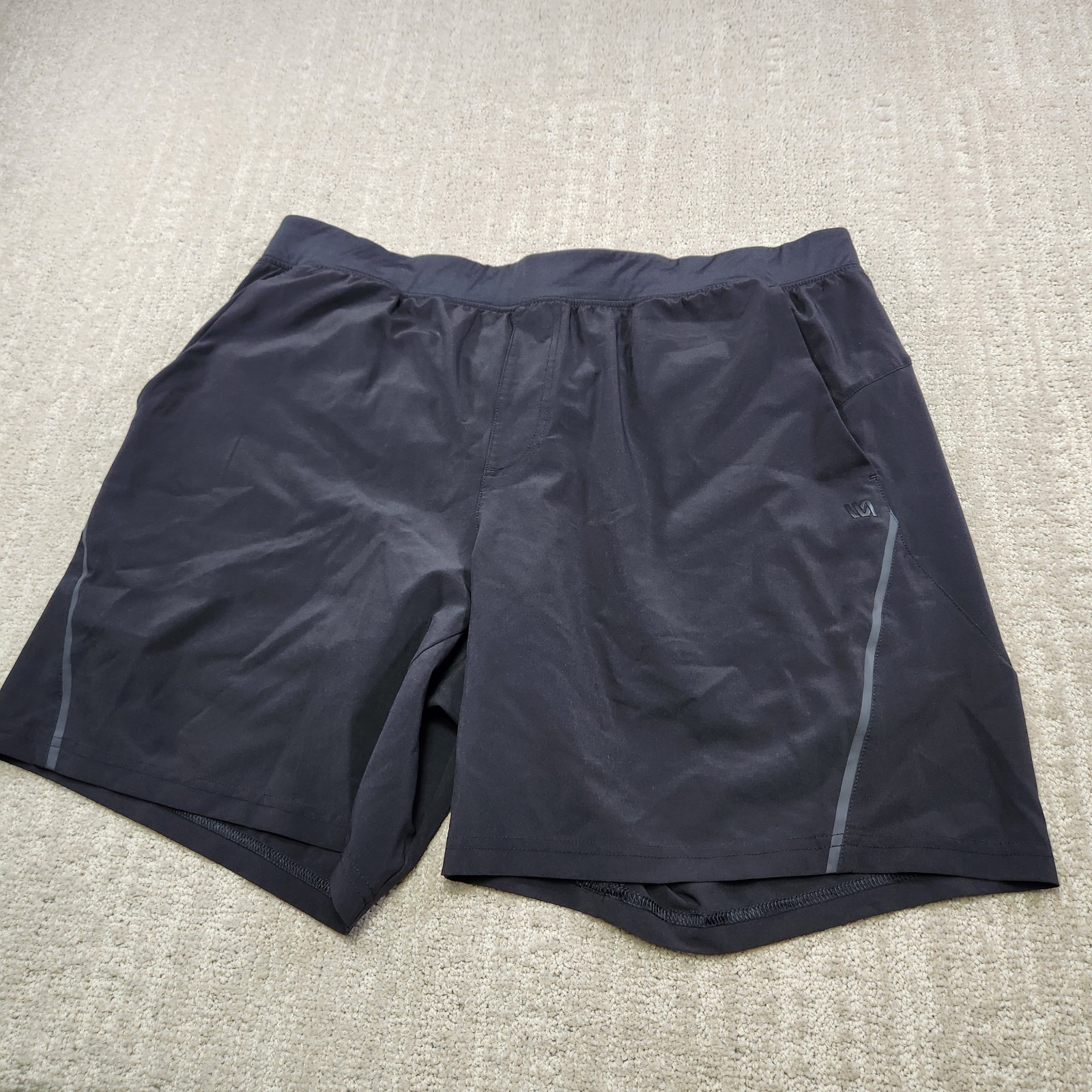 Vrst Shorts Men XL Black Stealth Lined 2 In 1 Performance 6″ Running Training