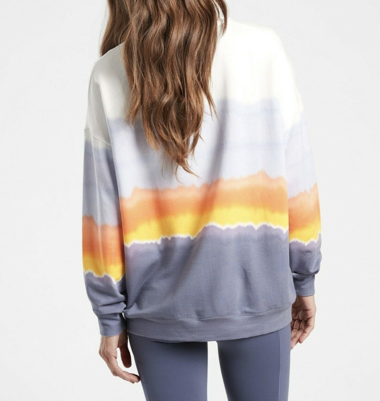 ATHLETA STUDIO TO SEA SPRAY STREET PRINTED BALANCE PULLOVER SWEATSHIRT Sz 3X