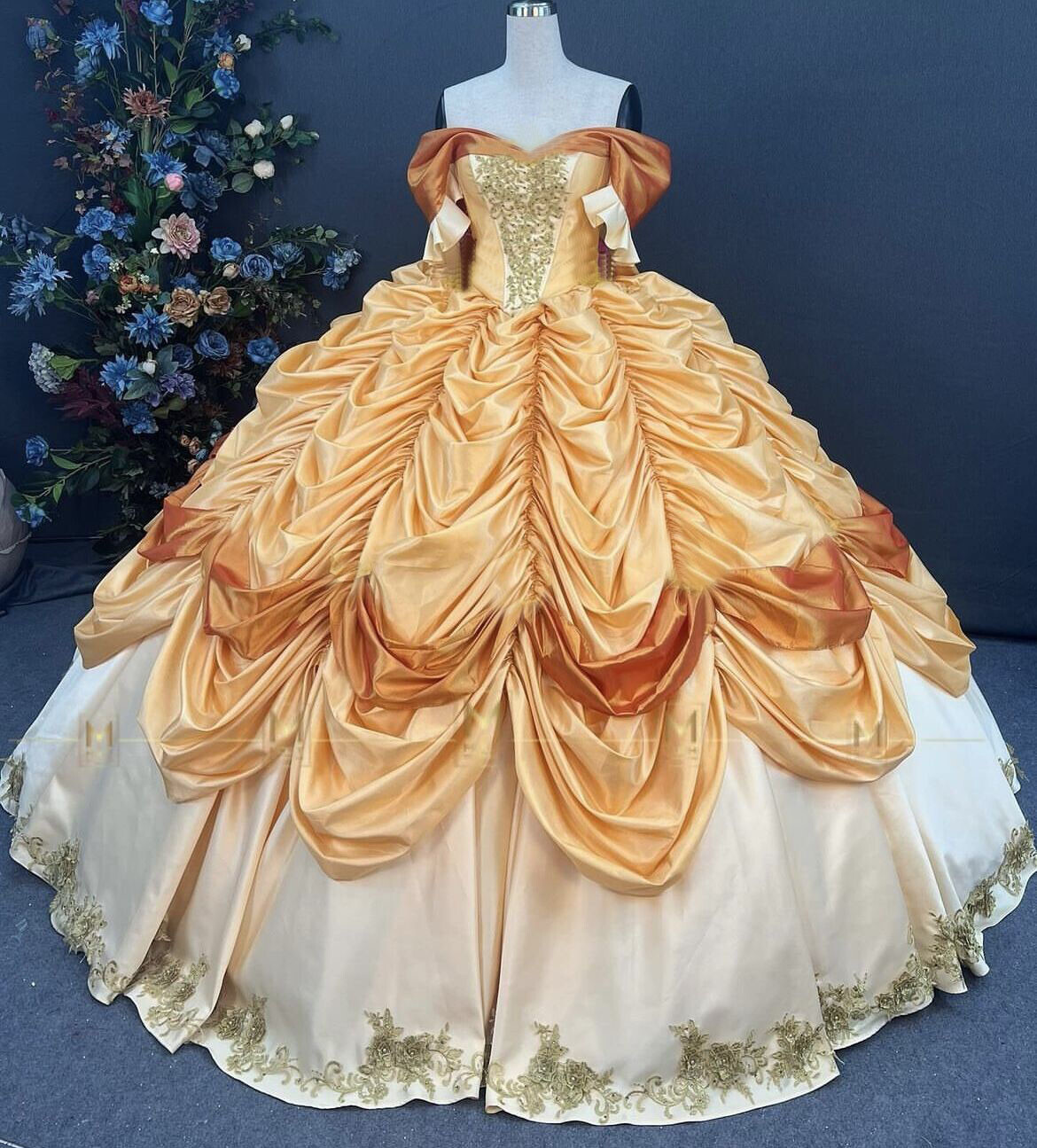 Belle Princess Quinceanera Dresses Sparkly Sequins Prom Ball Gowns Sweet 15 16