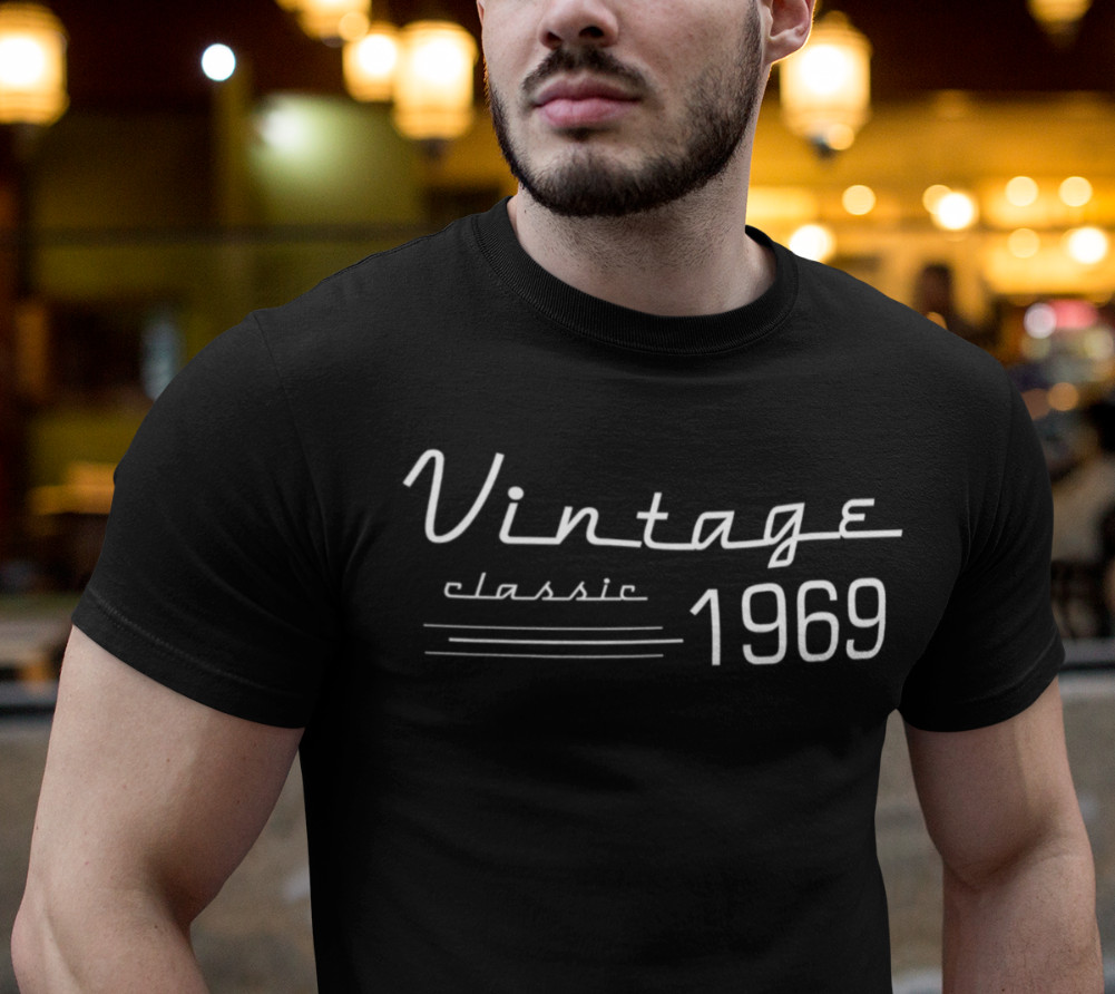 Custom Made Shirt Birthday Gift Shirt for Men Vintage Classic Put Your Own Year