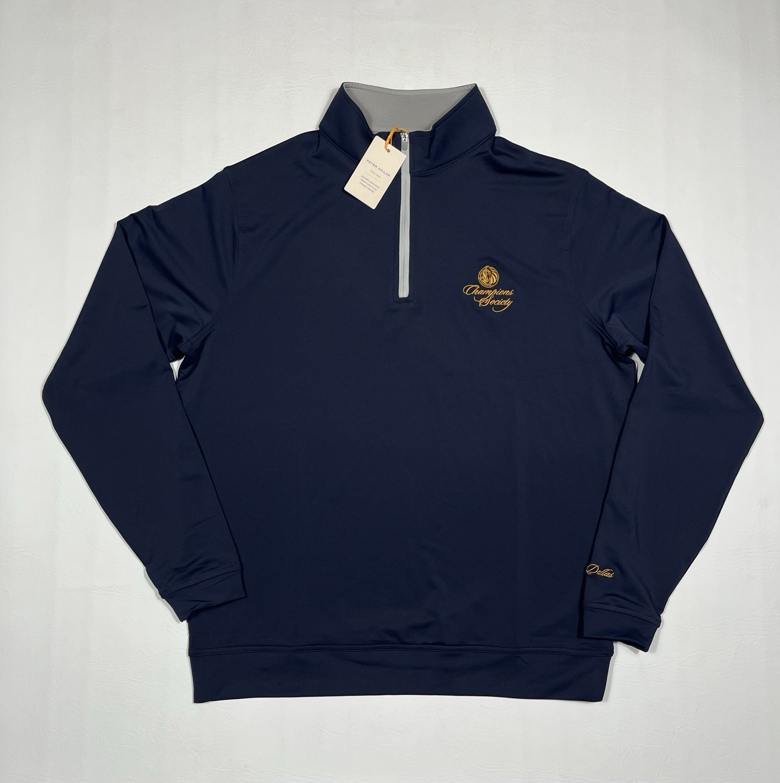 Peter Millar Crown Sport 1/4 Zip Pullover Mens Medium Navy Blue Performance