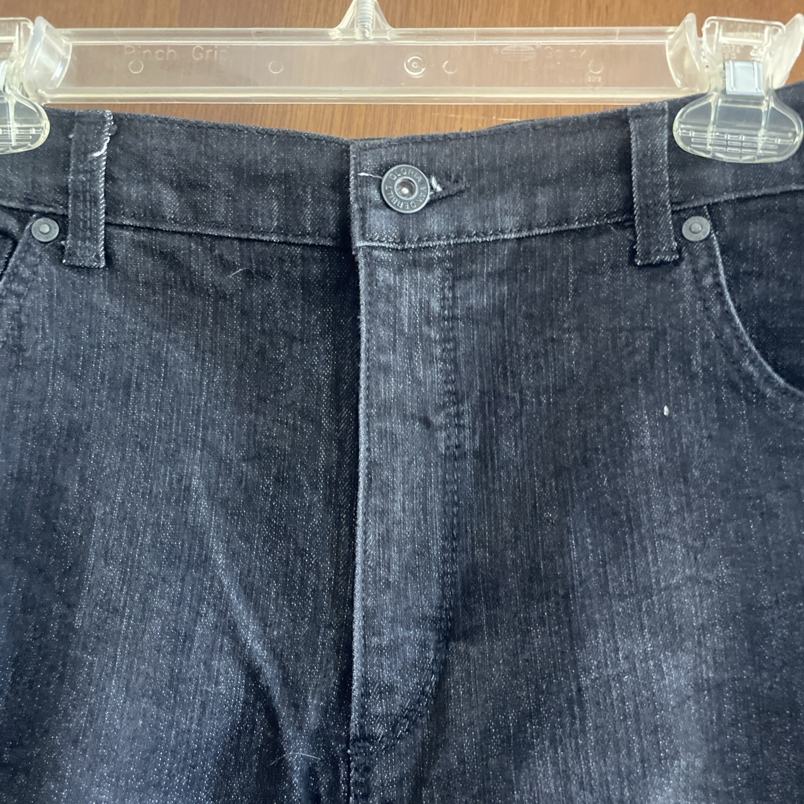 Gloria Vanderbilt AMANDA Black Jeans-Zipper/Button Closure-Size 14 MISSY AVERAGE