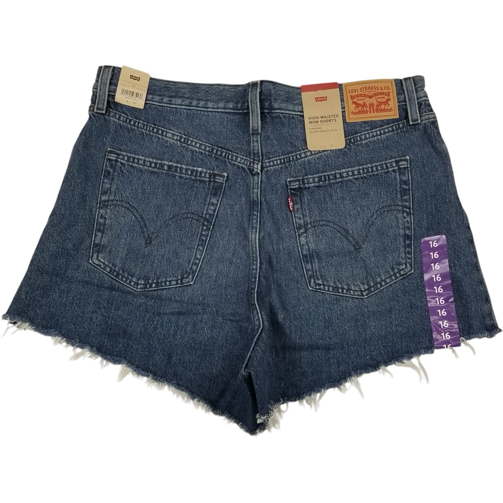 Levi’s Women’s SZ 33 High-Waisted Relaxed Fit 5 Pocket Cotton Denim Mom Short