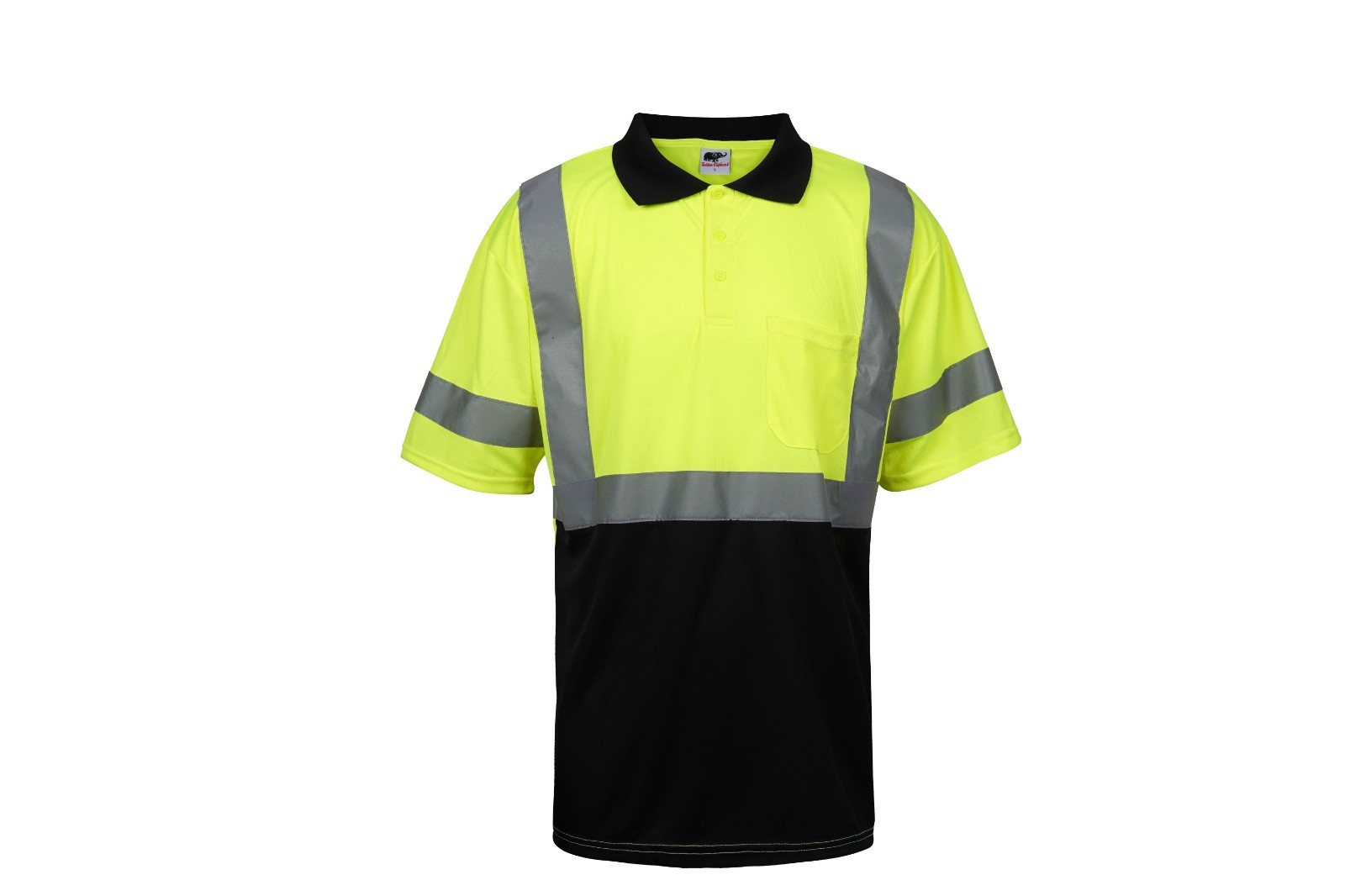 Hi Vis Polo Shirt ANSI Class 3 Reflective Short Sleeve Polo Yellow Orange Black