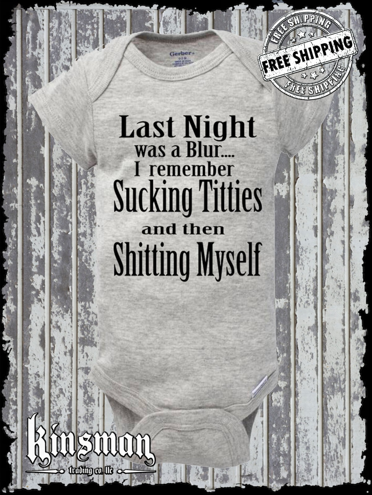 Last Night Was a Blur… Funny Baby / Infant Authentic Gerber Onesie HILARIOUS