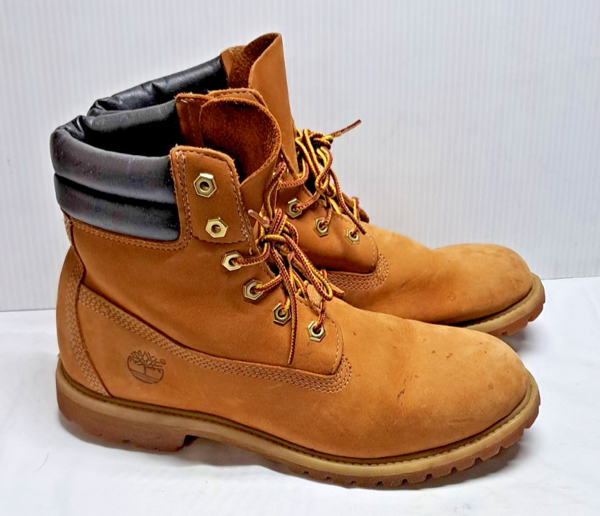 Timberland Waterville Nubuck Wheat Boots Double Collar Women’s Size 10 m