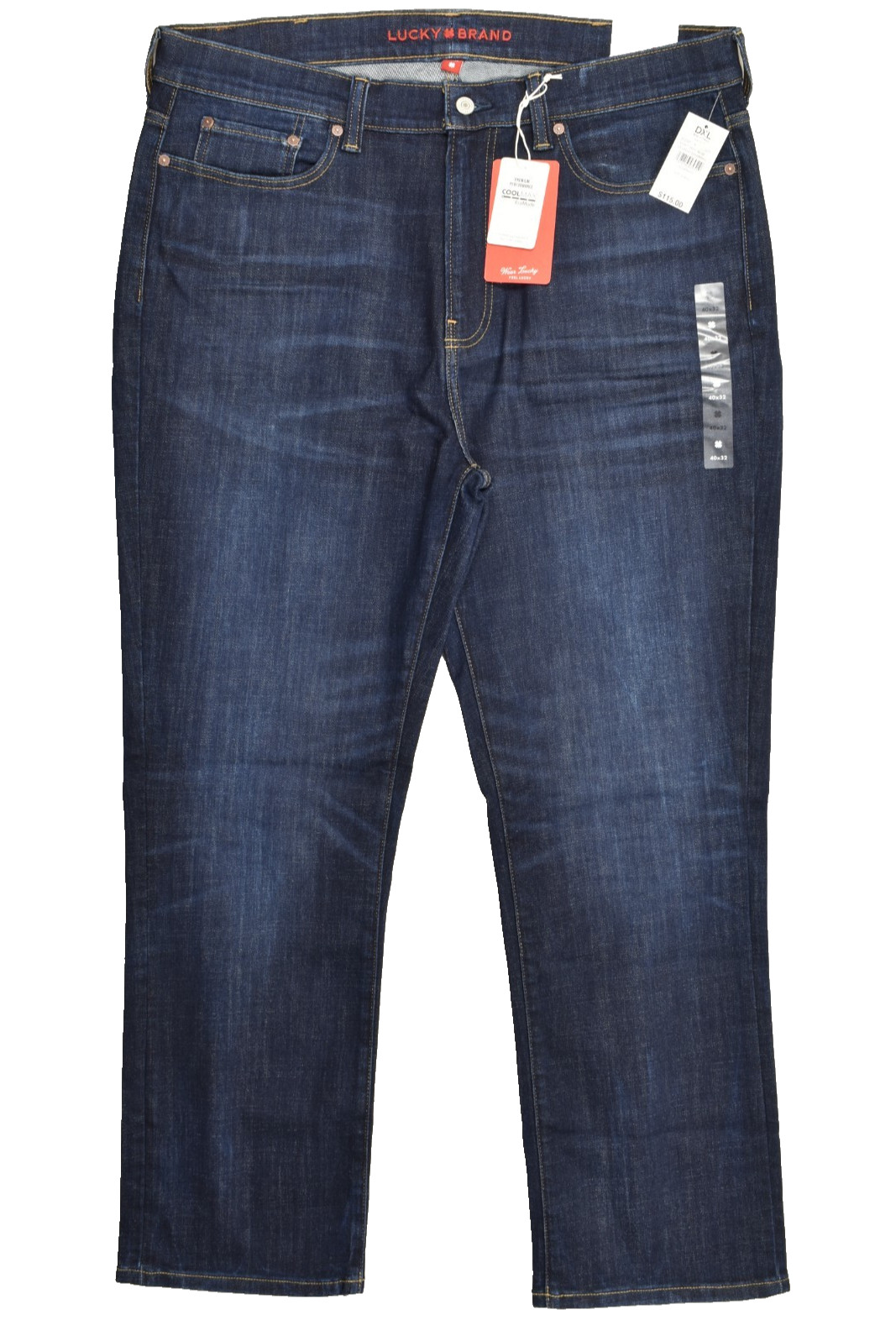Lucky Brand Men’s 181 Relaxed Denim Jeans Cool Max Blue Cotton Stretch 40×32 NEW